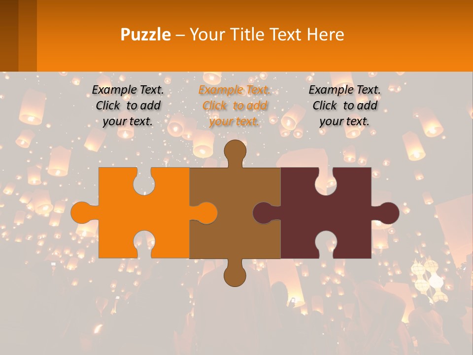 A Group Of People Standing In Front Of A Sky Full Of Lanterns PowerPoint Template