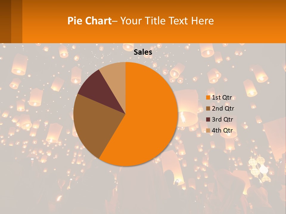 A Group Of People Standing In Front Of A Sky Full Of Lanterns PowerPoint Template