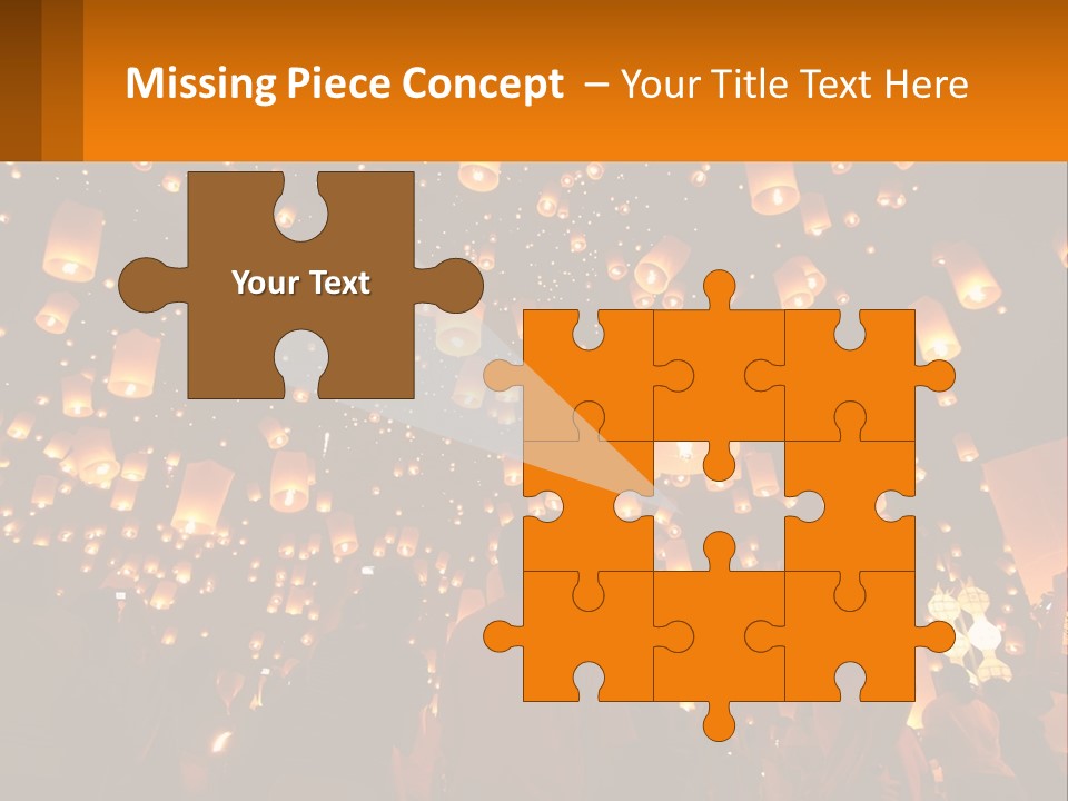 A Group Of People Standing In Front Of A Sky Full Of Lanterns PowerPoint Template