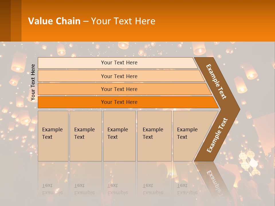 A Group Of People Standing In Front Of A Sky Full Of Lanterns PowerPoint Template