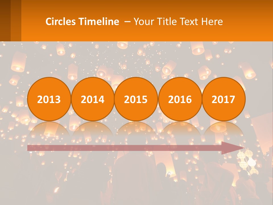 A Group Of People Standing In Front Of A Sky Full Of Lanterns PowerPoint Template