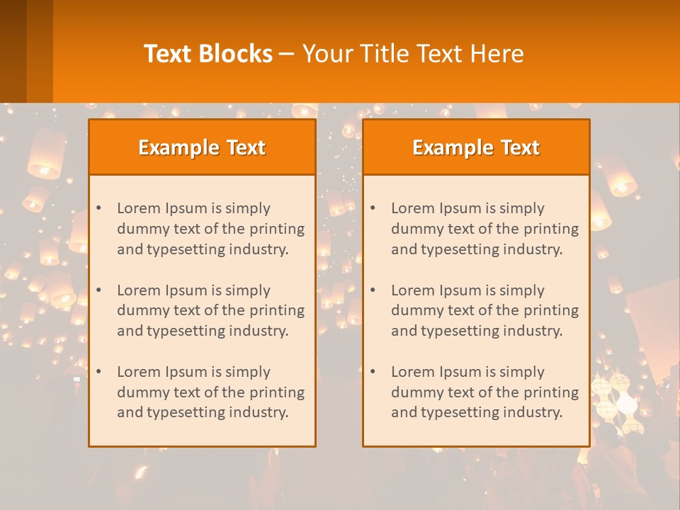 A Group Of People Standing In Front Of A Sky Full Of Lanterns PowerPoint Template
