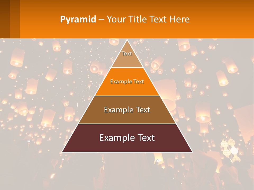 A Group Of People Standing In Front Of A Sky Full Of Lanterns PowerPoint Template