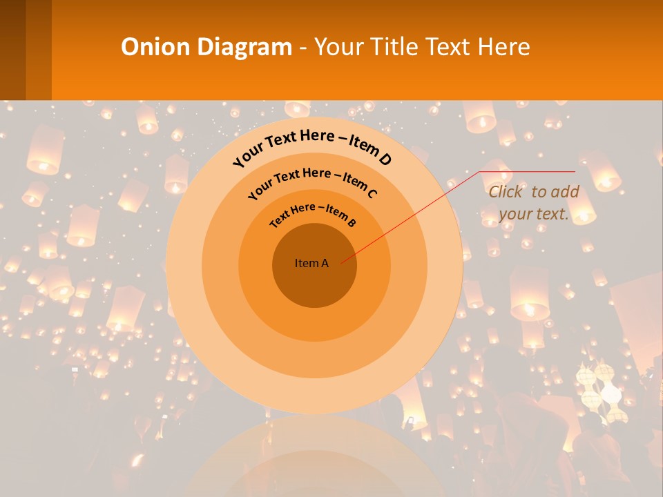 A Group Of People Standing In Front Of A Sky Full Of Lanterns PowerPoint Template