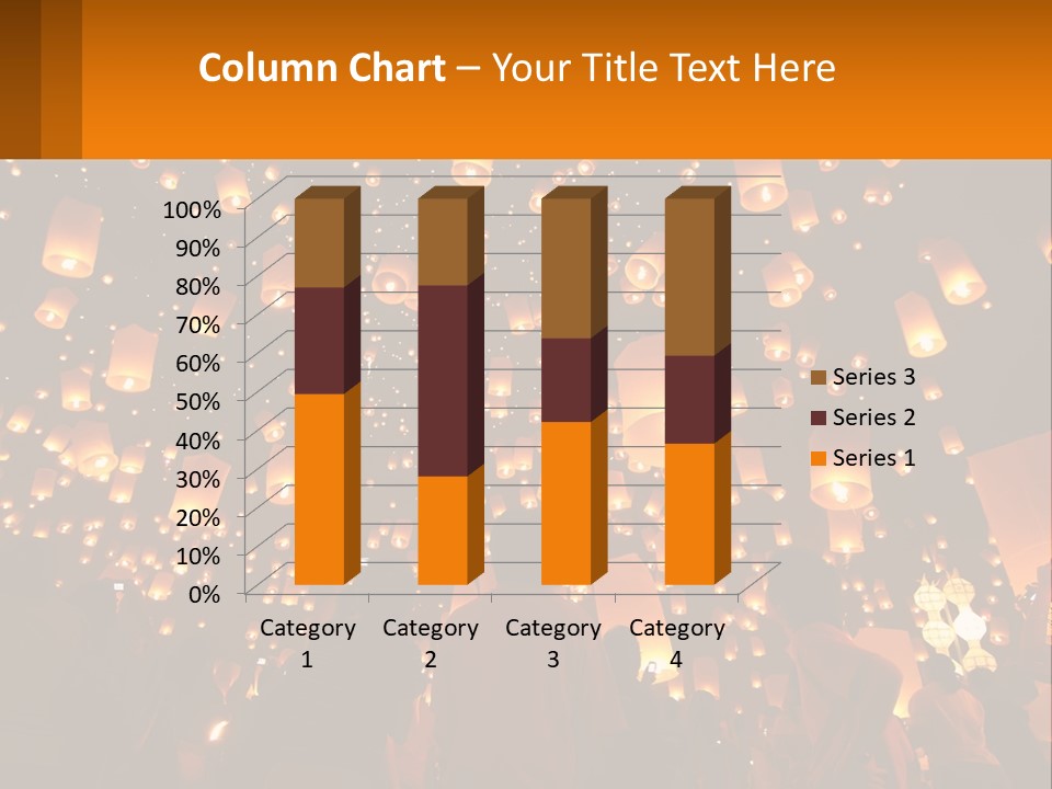 A Group Of People Standing In Front Of A Sky Full Of Lanterns PowerPoint Template