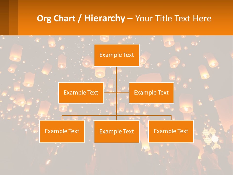 A Group Of People Standing In Front Of A Sky Full Of Lanterns PowerPoint Template