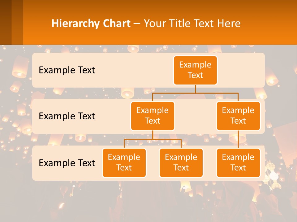 A Group Of People Standing In Front Of A Sky Full Of Lanterns PowerPoint Template