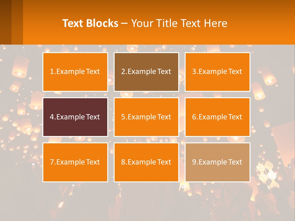 A Group Of People Standing In Front Of A Sky Full Of Lanterns PowerPoint Template