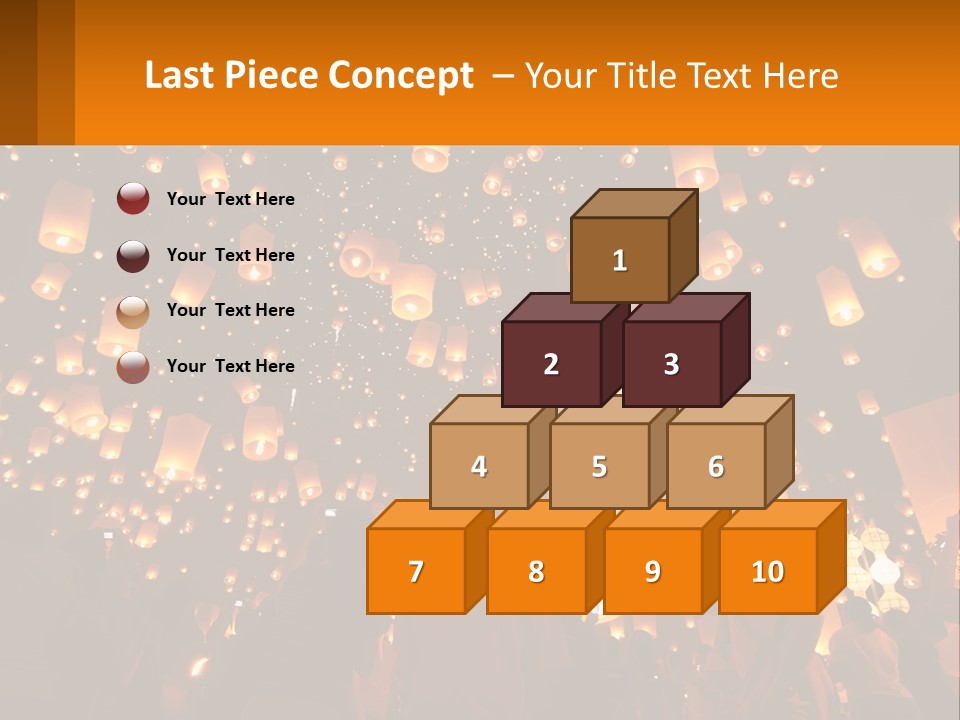 A Group Of People Standing In Front Of A Sky Full Of Lanterns PowerPoint Template