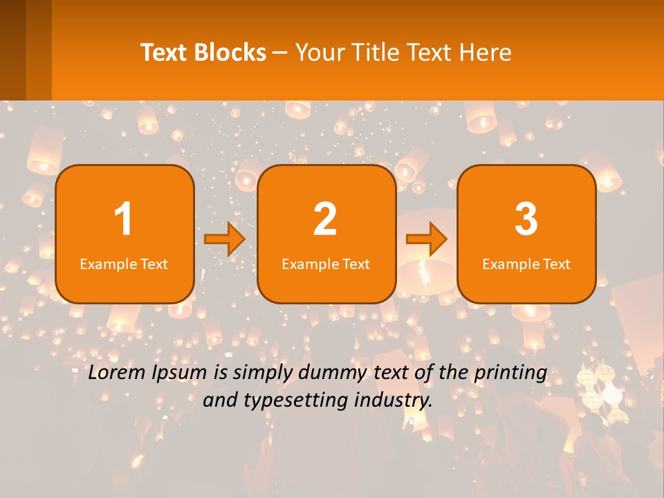 A Group Of People Standing In Front Of A Sky Full Of Lanterns PowerPoint Template