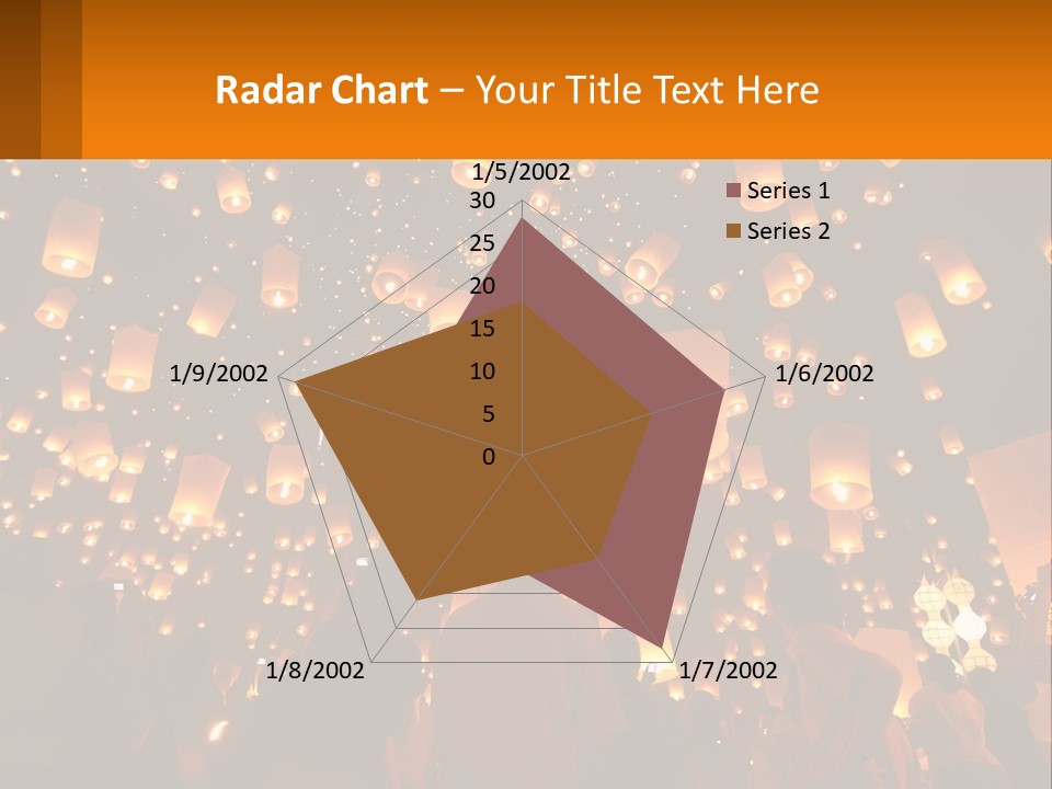 A Group Of People Standing In Front Of A Sky Full Of Lanterns PowerPoint Template