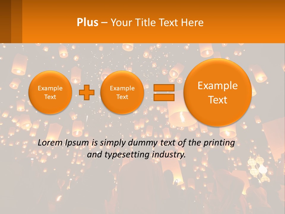 A Group Of People Standing In Front Of A Sky Full Of Lanterns PowerPoint Template