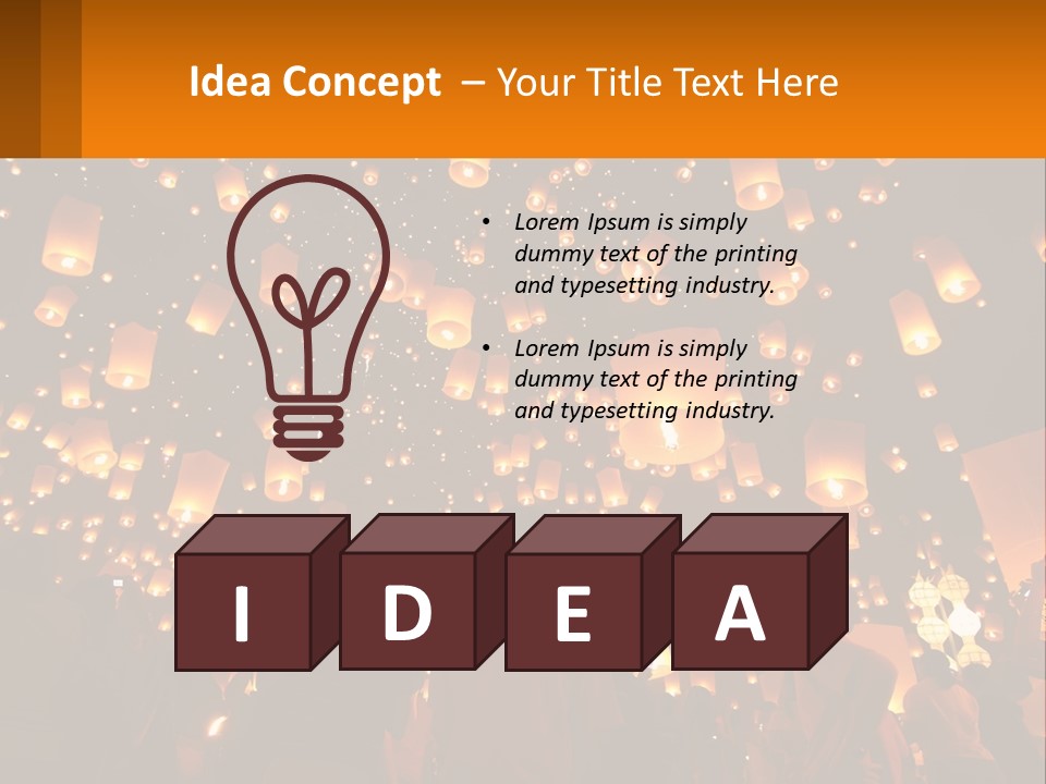 A Group Of People Standing In Front Of A Sky Full Of Lanterns PowerPoint Template