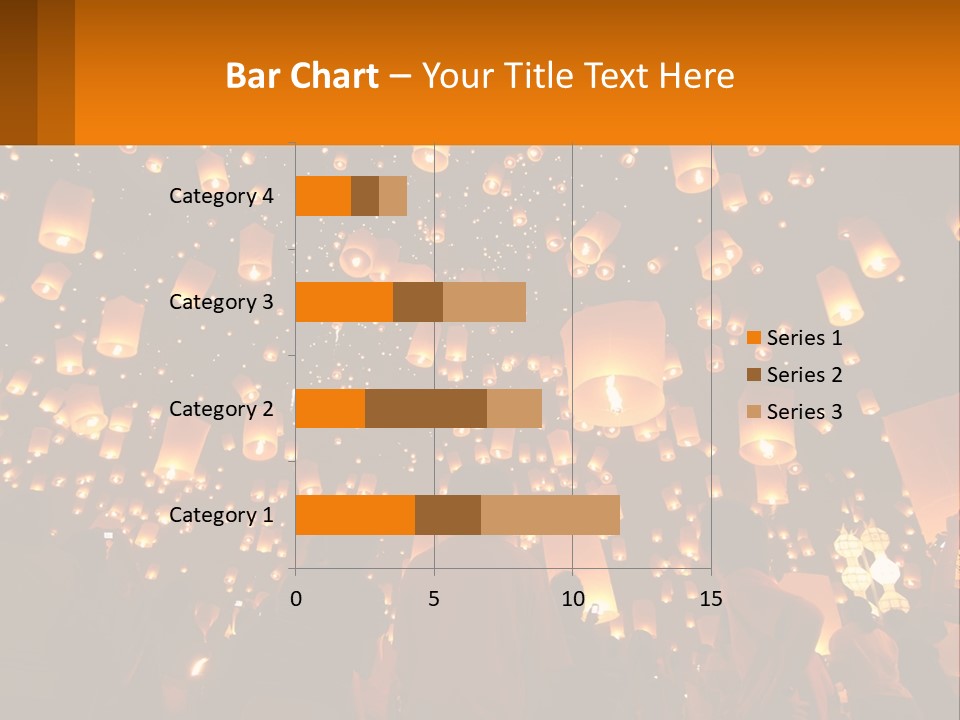 A Group Of People Standing In Front Of A Sky Full Of Lanterns PowerPoint Template