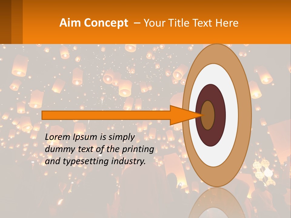 A Group Of People Standing In Front Of A Sky Full Of Lanterns PowerPoint Template