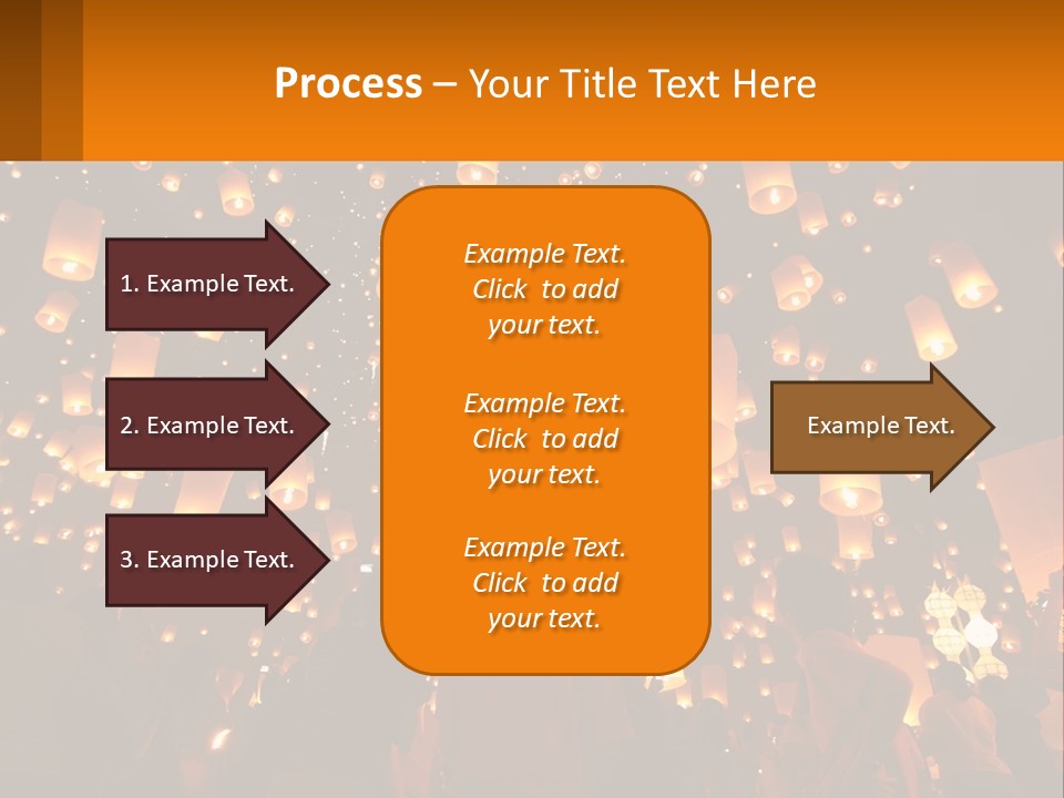 A Group Of People Standing In Front Of A Sky Full Of Lanterns PowerPoint Template