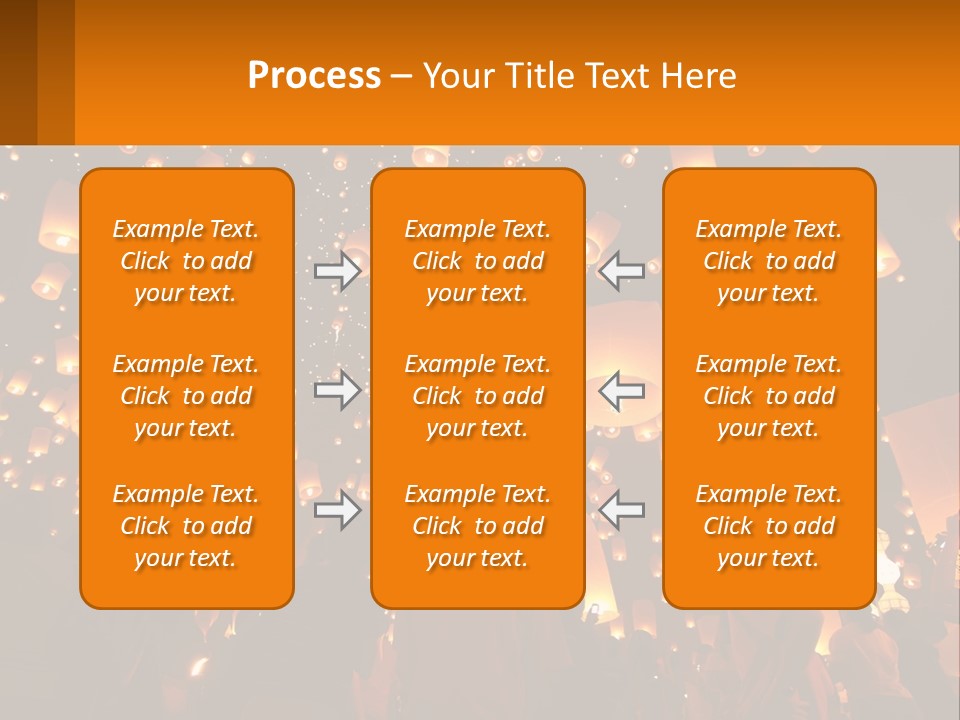 A Group Of People Standing In Front Of A Sky Full Of Lanterns PowerPoint Template