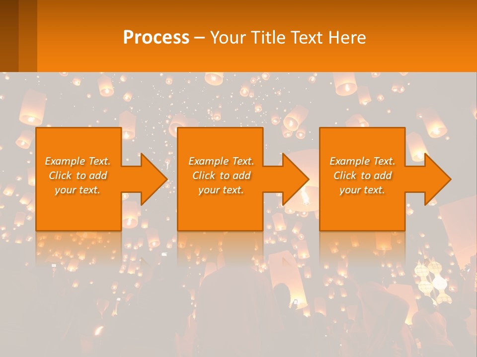 A Group Of People Standing In Front Of A Sky Full Of Lanterns PowerPoint Template