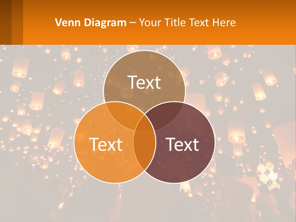 A Group Of People Standing In Front Of A Sky Full Of Lanterns PowerPoint Template