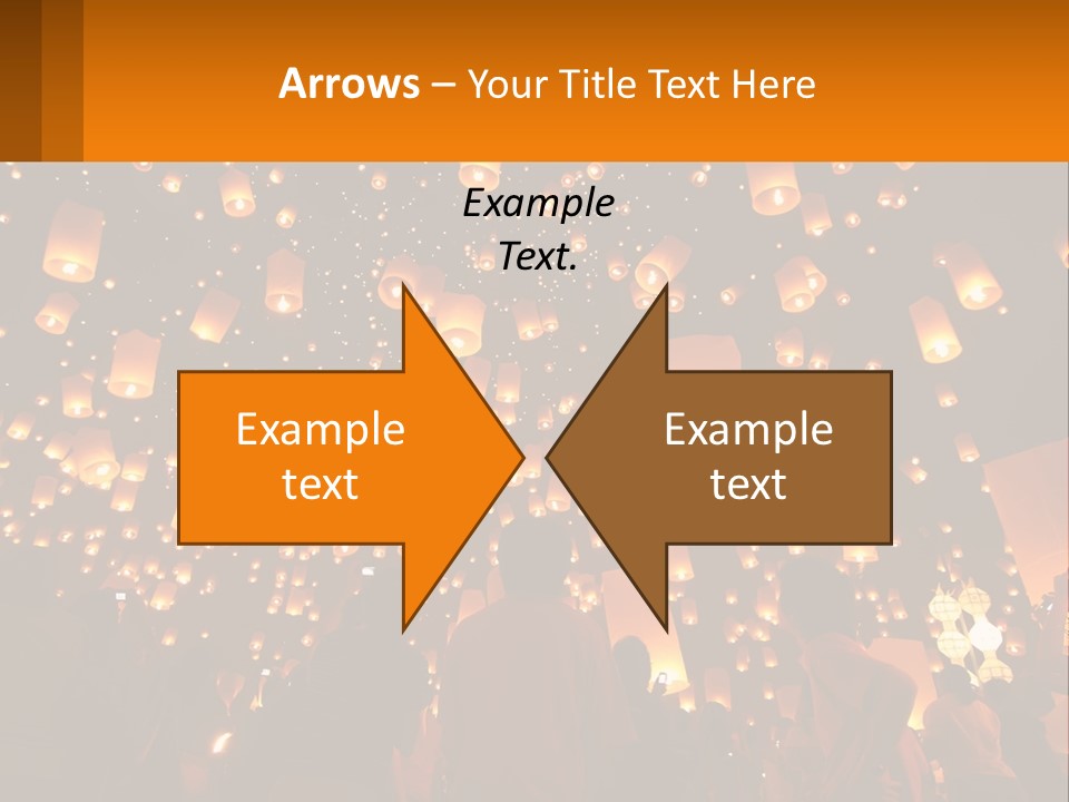 A Group Of People Standing In Front Of A Sky Full Of Lanterns PowerPoint Template