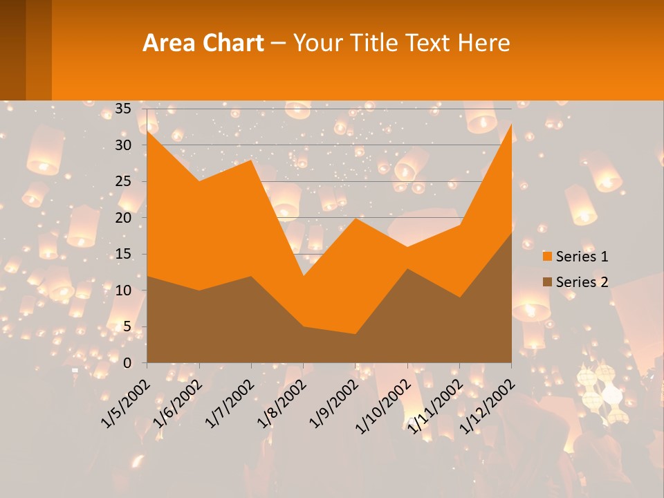 A Group Of People Standing In Front Of A Sky Full Of Lanterns PowerPoint Template