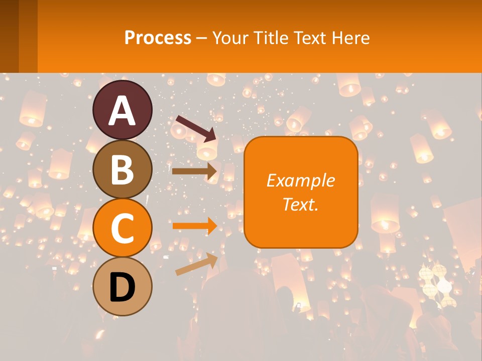 A Group Of People Standing In Front Of A Sky Full Of Lanterns PowerPoint Template