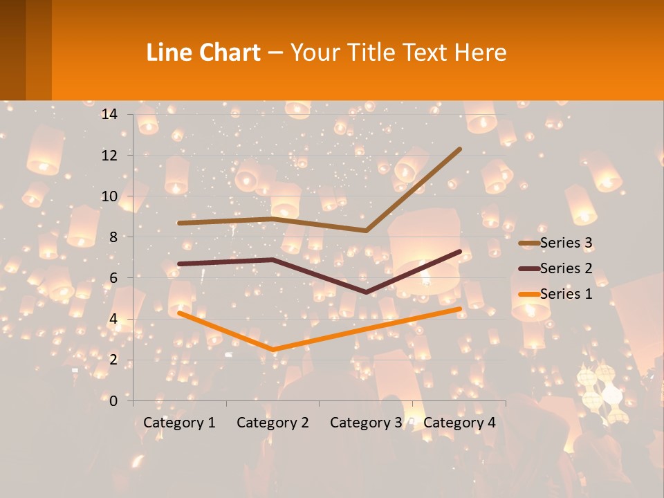 A Group Of People Standing In Front Of A Sky Full Of Lanterns PowerPoint Template