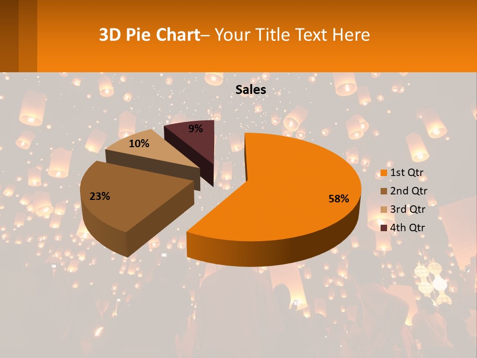 A Group Of People Standing In Front Of A Sky Full Of Lanterns PowerPoint Template