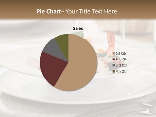 A Plate Of Food And A Bottle Of Wine On A Table PowerPoint Template