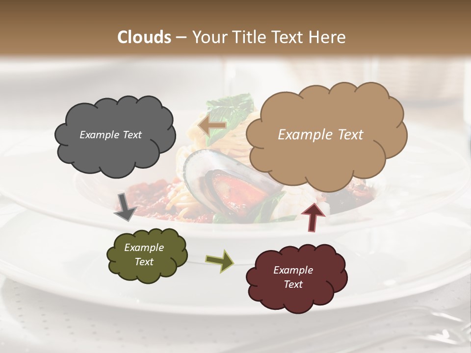 A Plate Of Food And A Bottle Of Wine On A Table PowerPoint Template