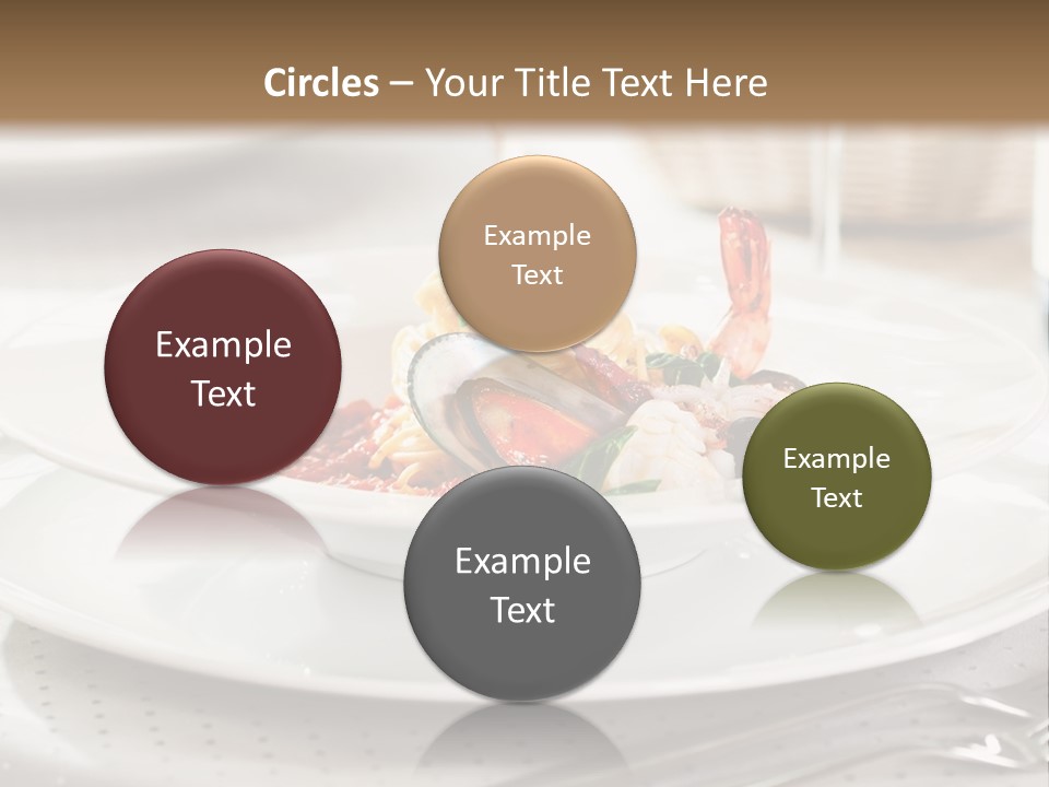 A Plate Of Food And A Bottle Of Wine On A Table PowerPoint Template