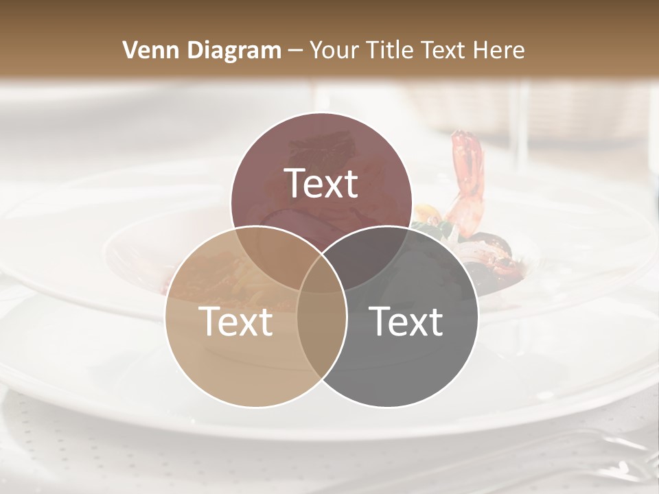 A Plate Of Food And A Bottle Of Wine On A Table PowerPoint Template