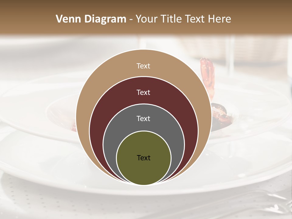 A Plate Of Food And A Bottle Of Wine On A Table PowerPoint Template