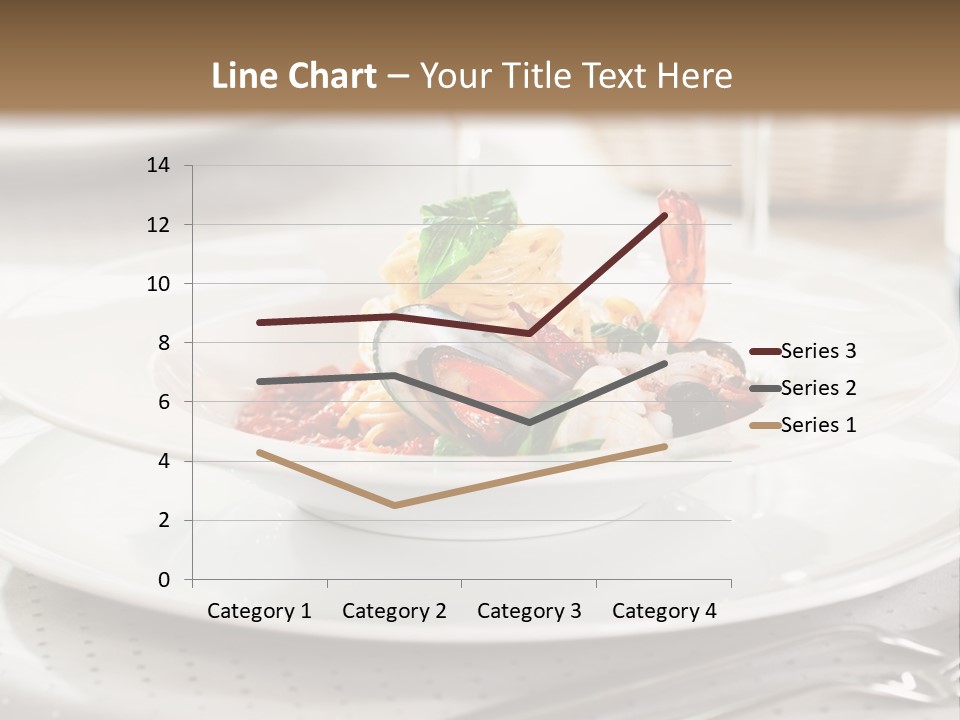 A Plate Of Food And A Bottle Of Wine On A Table PowerPoint Template