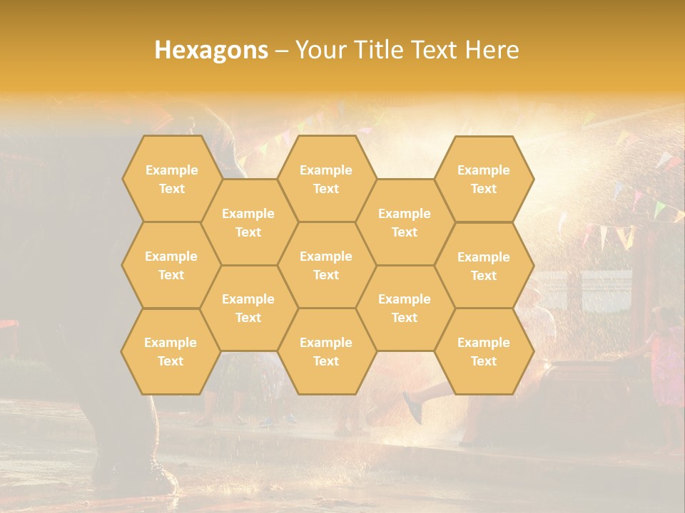 A Man And A Child Riding On The Back Of An Elephant PowerPoint Template