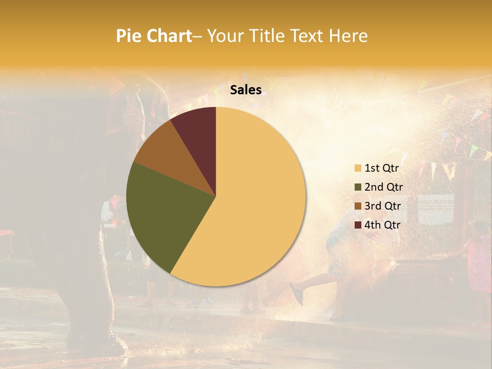 A Man And A Child Riding On The Back Of An Elephant PowerPoint Template
