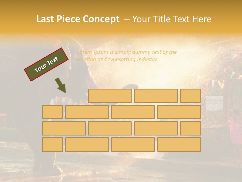 A Man And A Child Riding On The Back Of An Elephant PowerPoint Template