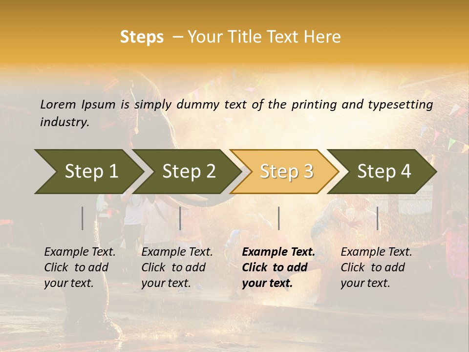 A Man And A Child Riding On The Back Of An Elephant PowerPoint Template