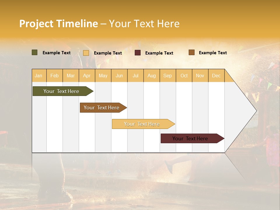 A Man And A Child Riding On The Back Of An Elephant PowerPoint Template