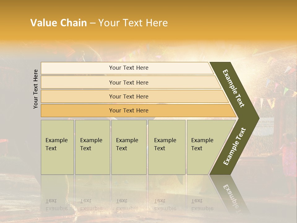 A Man And A Child Riding On The Back Of An Elephant PowerPoint Template