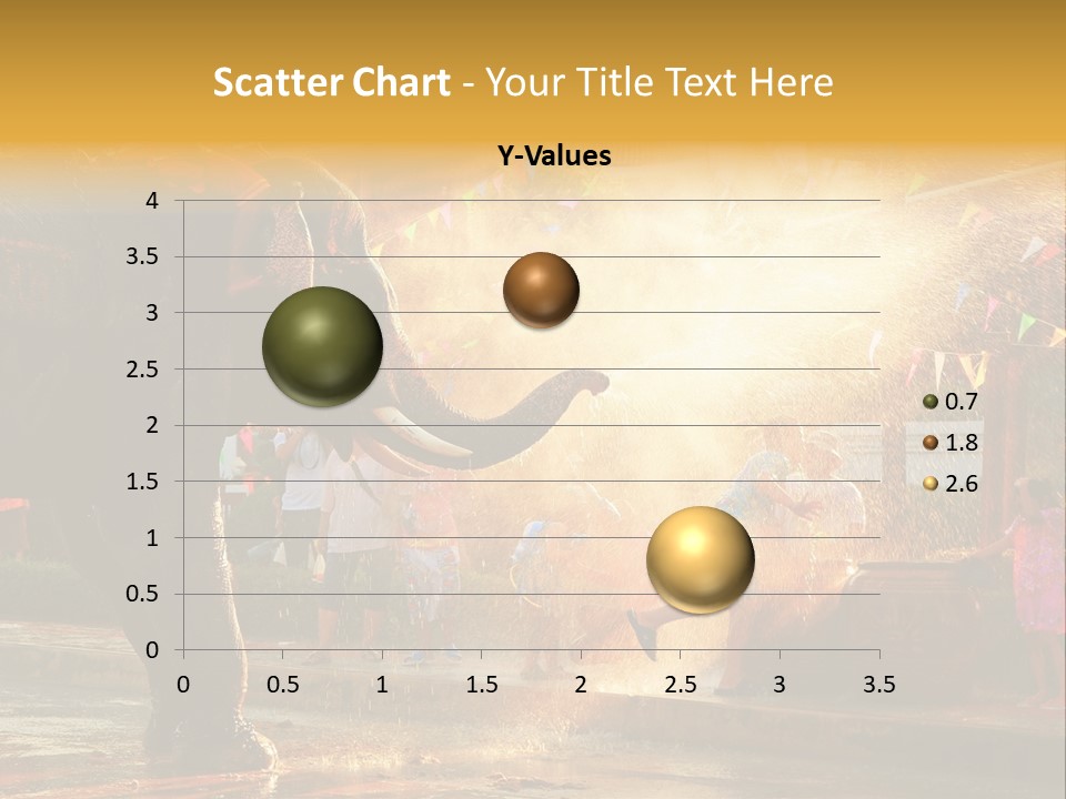 A Man And A Child Riding On The Back Of An Elephant PowerPoint Template