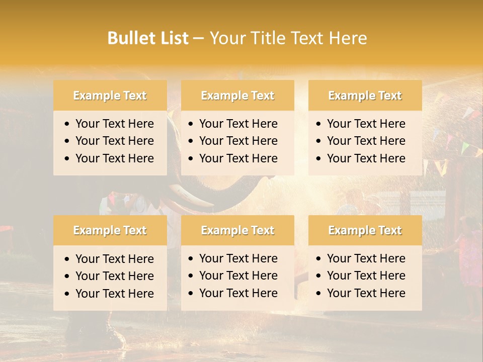 A Man And A Child Riding On The Back Of An Elephant PowerPoint Template