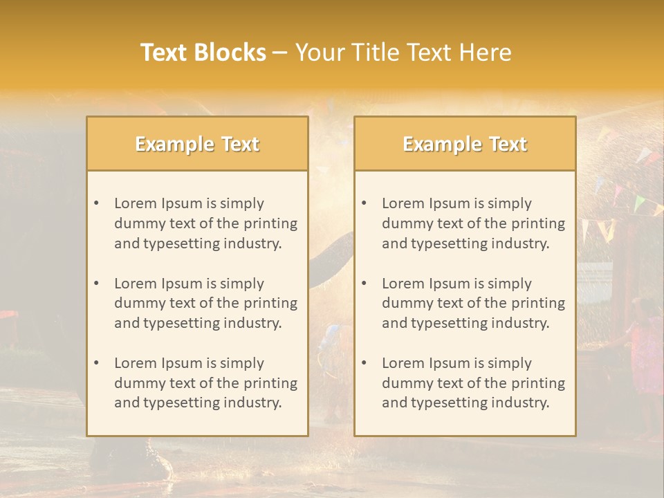 A Man And A Child Riding On The Back Of An Elephant PowerPoint Template