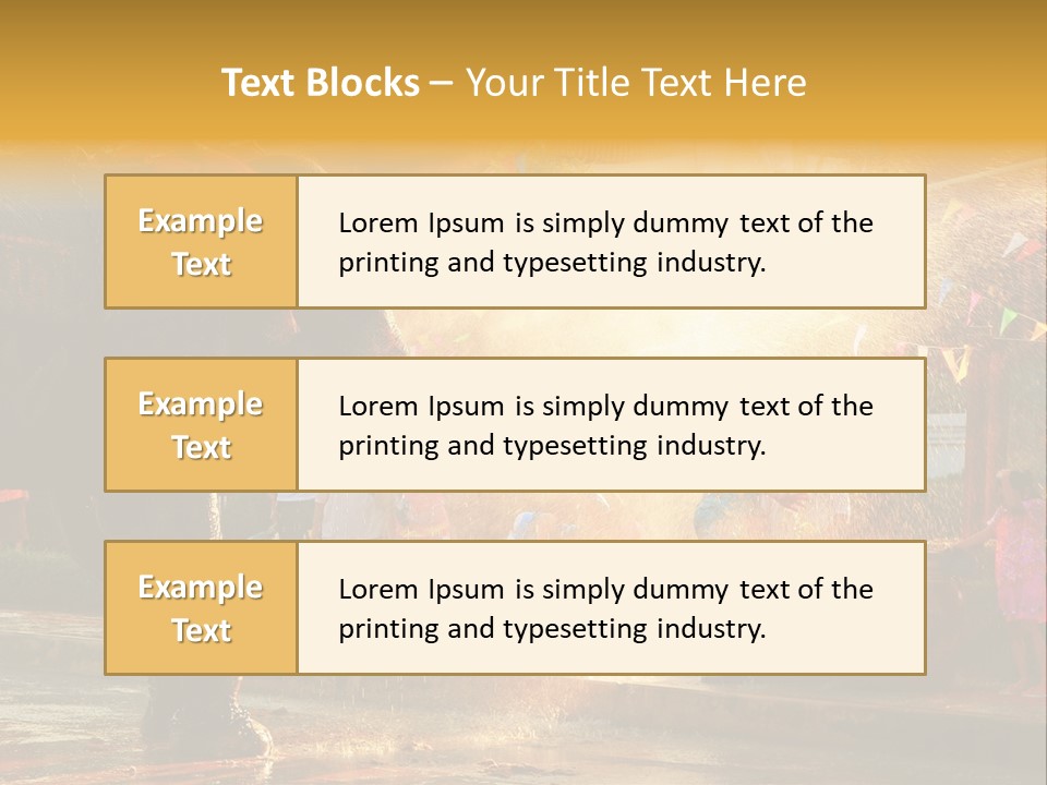 A Man And A Child Riding On The Back Of An Elephant PowerPoint Template