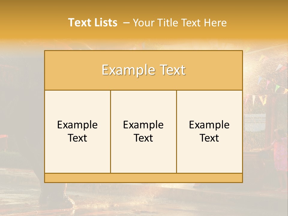 A Man And A Child Riding On The Back Of An Elephant PowerPoint Template