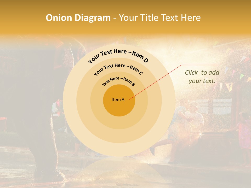 A Man And A Child Riding On The Back Of An Elephant PowerPoint Template