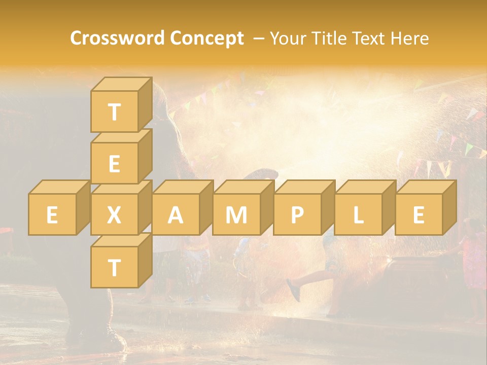 A Man And A Child Riding On The Back Of An Elephant PowerPoint Template