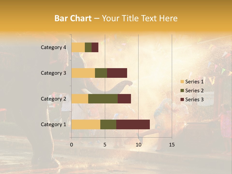 A Man And A Child Riding On The Back Of An Elephant PowerPoint Template