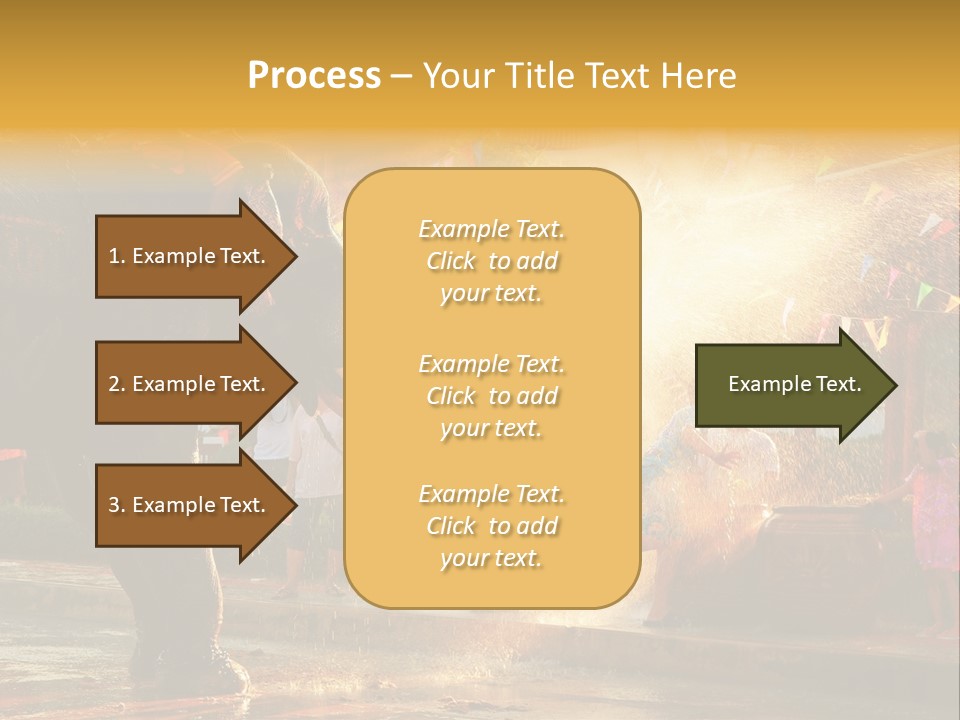 A Man And A Child Riding On The Back Of An Elephant PowerPoint Template