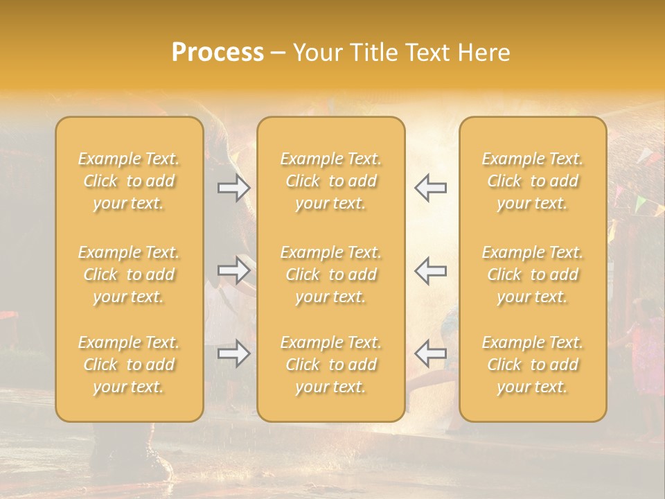 A Man And A Child Riding On The Back Of An Elephant PowerPoint Template